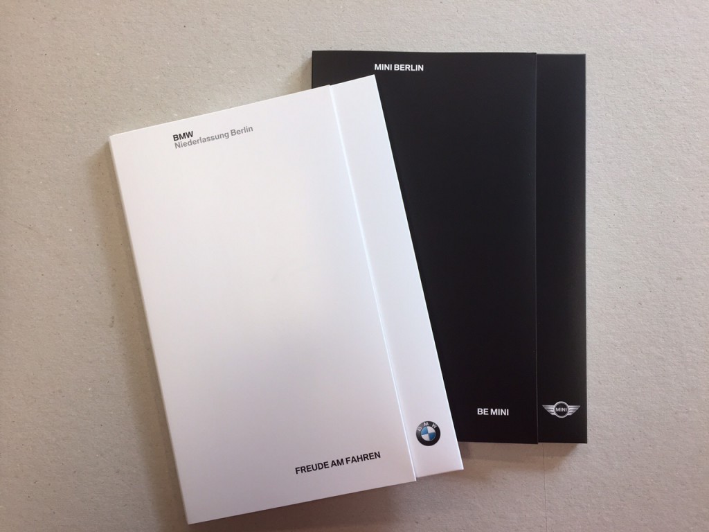 BMW und MINI Mappen - Mappen, Stanzen, Präsentationsmappen